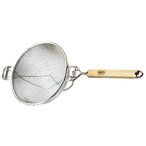 Reinforced Strainer, Tin/Wood, 10.1