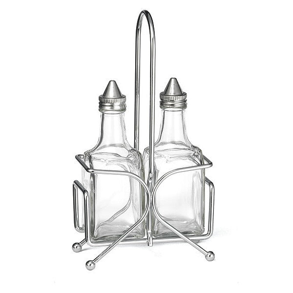 Olive Oil/Vinegar Set, Chrm Pltd, 6OZ, 3PCS