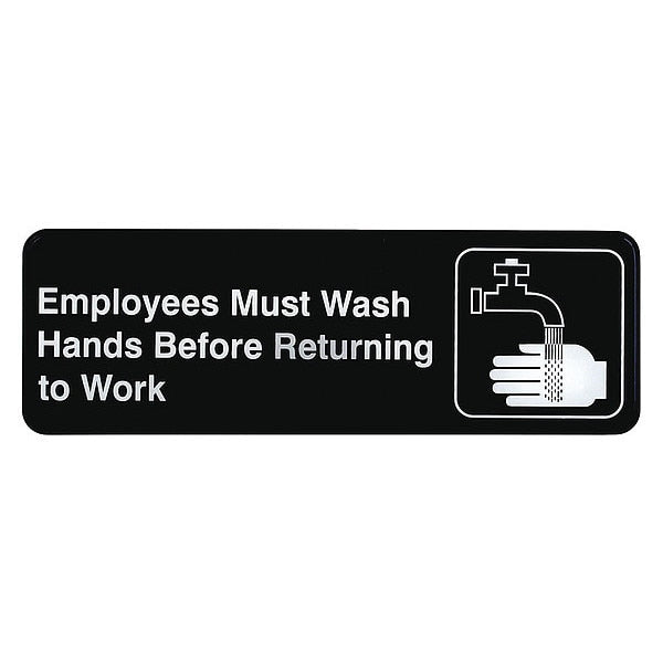 Compliant Plst Sign, Must Wsh Hnds, 3