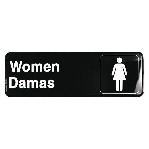 Multi-Lingual Plst Sign, Womn/Damas, 3
