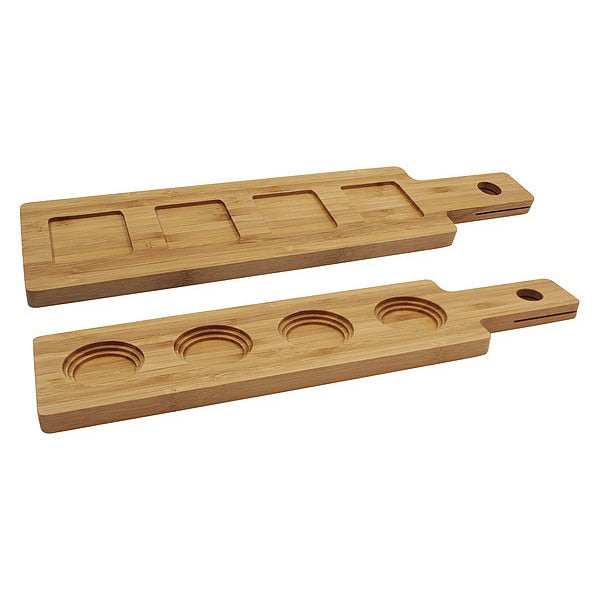 Wood Paddle Flight, 4 Glass, Bamboo, 17