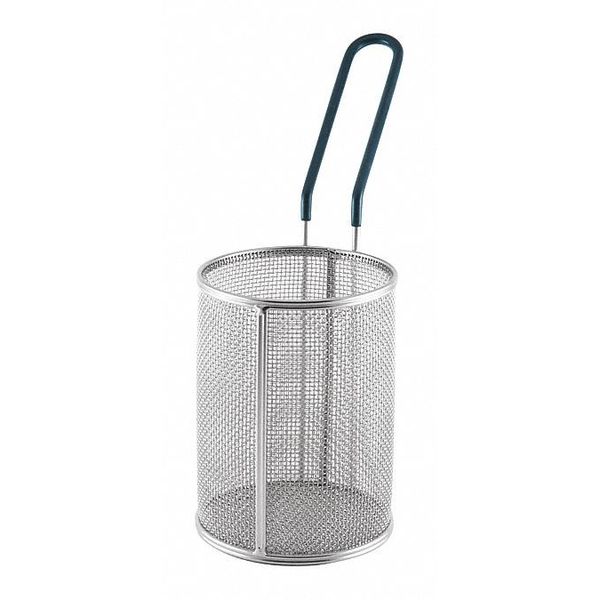 Rnd Pasta Basket, SS, Bl Vinyl, 4.5