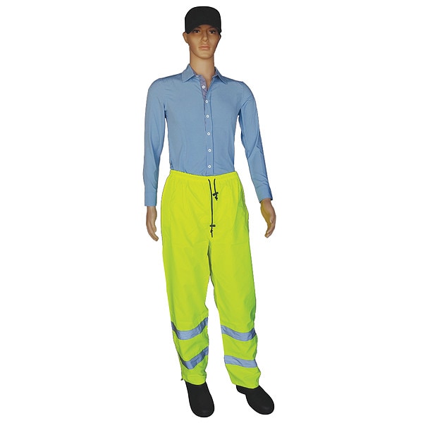 Rain Jacket, Reflctve Striping, Zipprd, XL