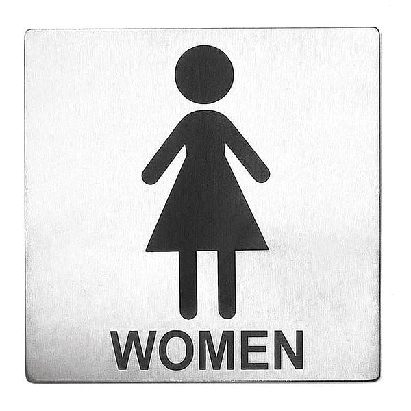 Contemp SS Sign, Women Restroom, 5