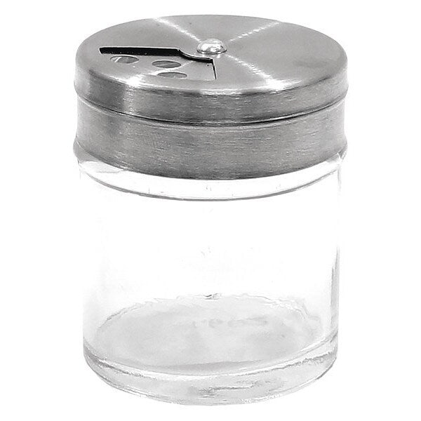 Glass Jar With Rotating Top, 1.5 OZ