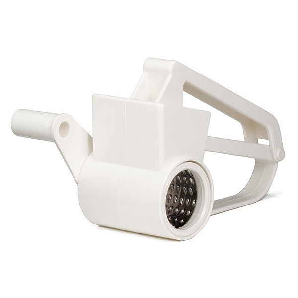 Rotary Cheese Grater, Wht Plst, SS Drum