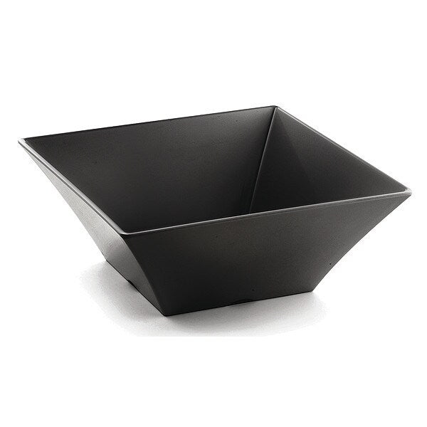 Square Bowl, Black, 12.25