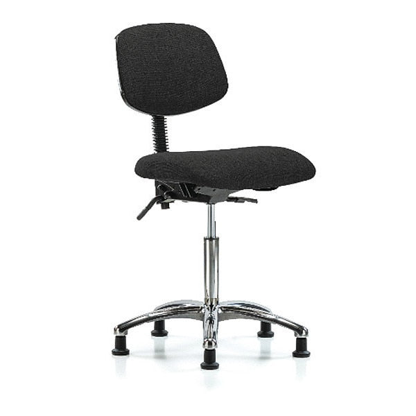 Chair, Fab, Med Bench, Chr Tilt Glides, Blk