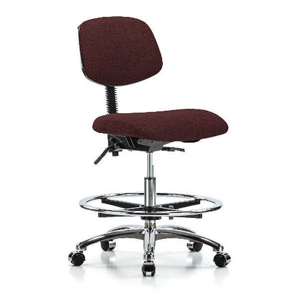 Chair, Fab, Med Bench, Chr CF Casters, Bur