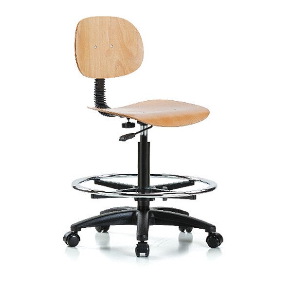 Chair, Wood, Hi Bench, CF Casters