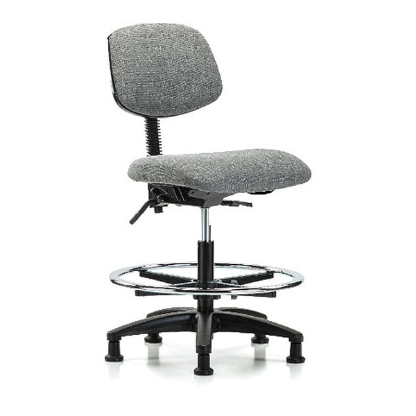 Chair, Fabric, Med Bench, CF Glides, Gry, Color: Gray