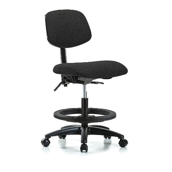 Chair, Fabric, Med Bench, BF Casters, Blk