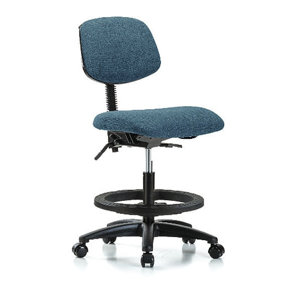 Chair, Fab, Med Bench, Tilt BF Casters, Blu