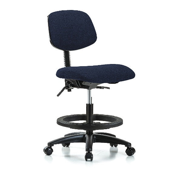 Chair, Fabric, Med Bench, BF Casters, Nav