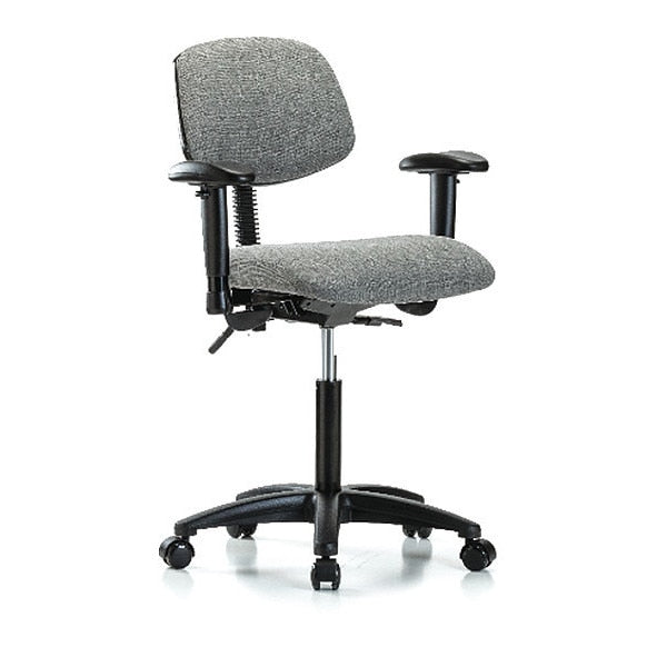 Chair, Fabric, Med Bench, AA Casters, Gry