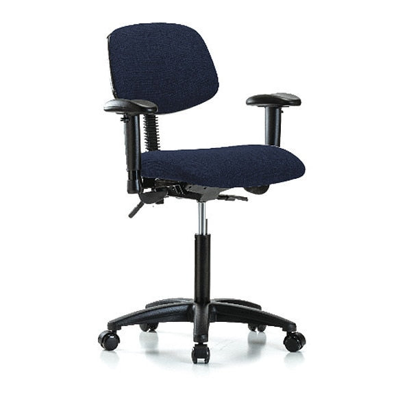Chair, Fabric, Med Bench, AA Casters, Nav