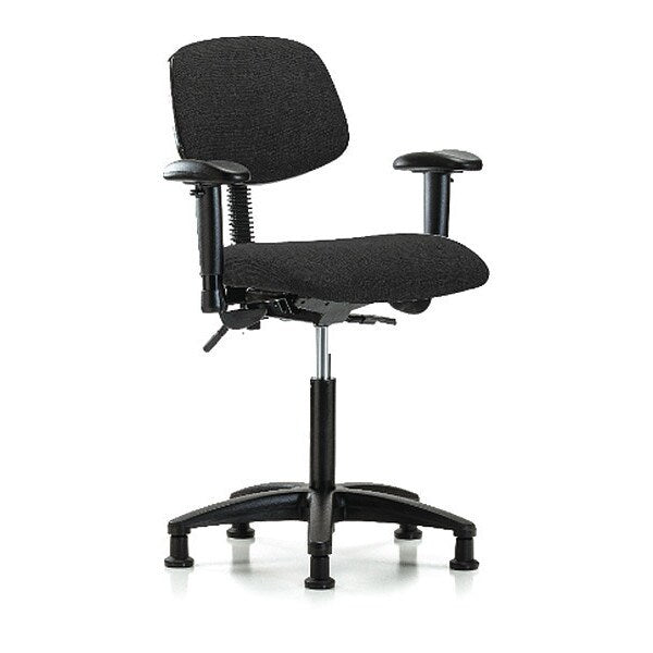 Chair, Fab, Med Bench, Tilt AA Glides, Blk