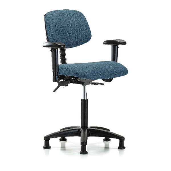 Chair, Fab, Med Bench, Tilt AA Glides, Blu