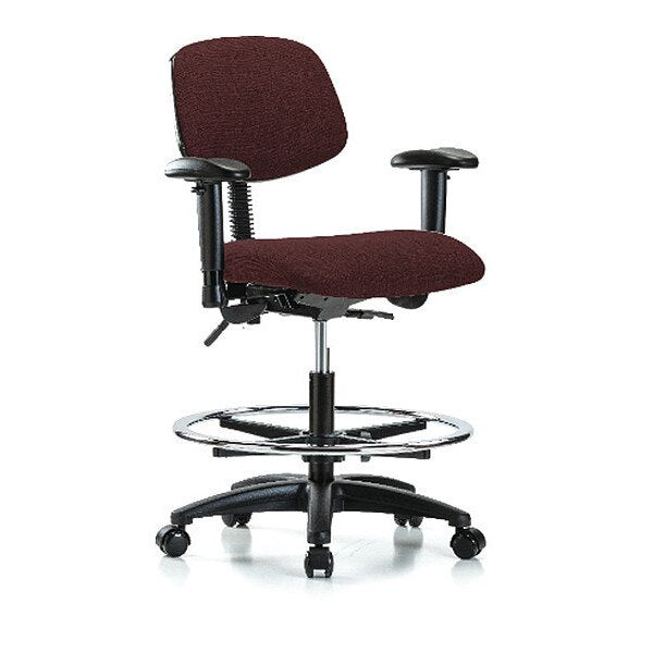 Chair, Fabric, Med Bench, AA CF Casters, Bur