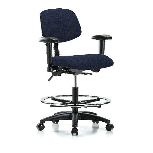 Chair, Fab, Med Bench, Tilt AA CF Cast, Nav, Caster Type: Rolling