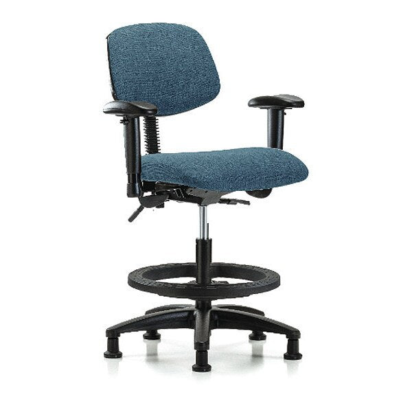 Chair, Fabric, Med Bench, AA BF Glides, Blu