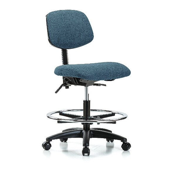 Chair, Fabric, Med Bench, CF Casters, Blu