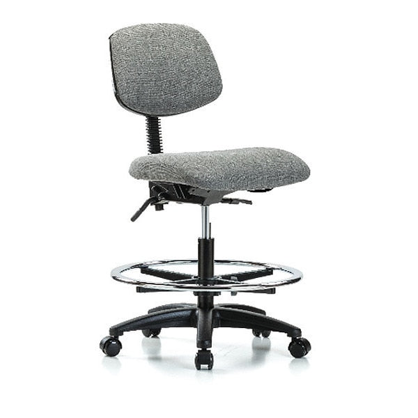 Chair, Fab, Med Bench, Tilt CF Casters, Gry