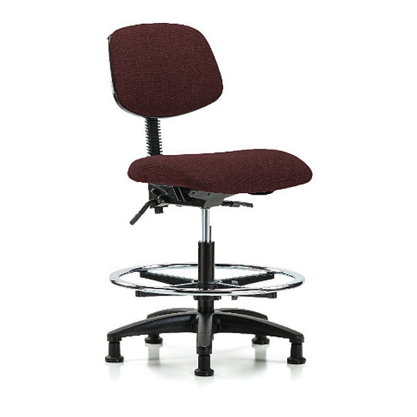 Chair, Fabric, Med Bench, CF Glides, Bur, Arm Style: No Arms
