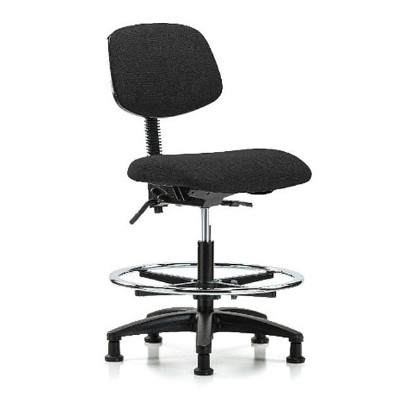 Chair, Fabric, Med Bench, CF Glides, Blk, Color: Black