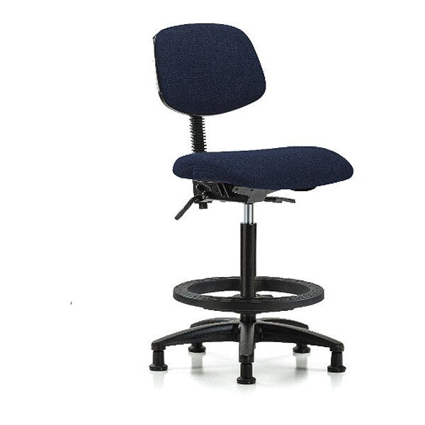 Chair, Fabric, Hi Bench, BF Glides, Nav, Color: Dark Blue