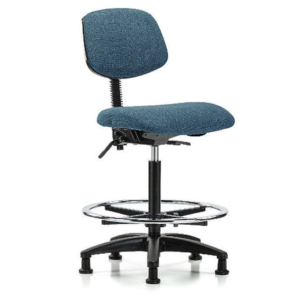 Chair, Fabric, Hi Bench, CF Glides, Blu