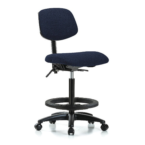 Chair, Fabric, Hi Bench, BF Casters, Nav