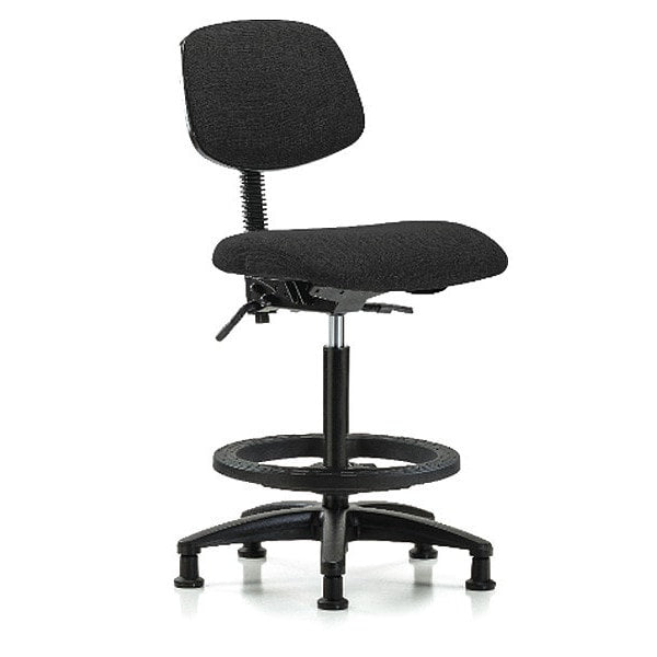 Chair, Fabric, Hi Bench, BF Glides, Blk, Color: Black