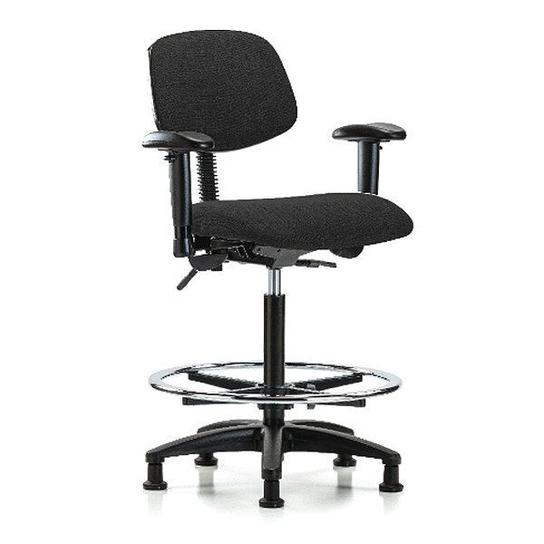 Chair, Fabric, Hi Bench, AA CF Glides, Blk