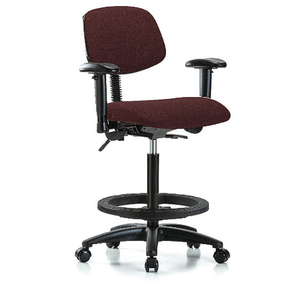 Chair, Fabric, Hi Bench, AA BF Casters, Bur