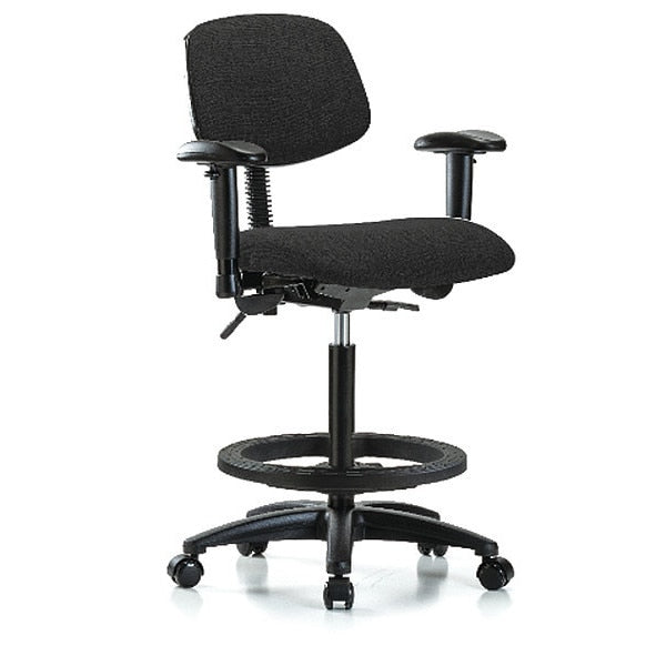 Chair, Fabric, Hi Bench, AA BF Casters, Blk