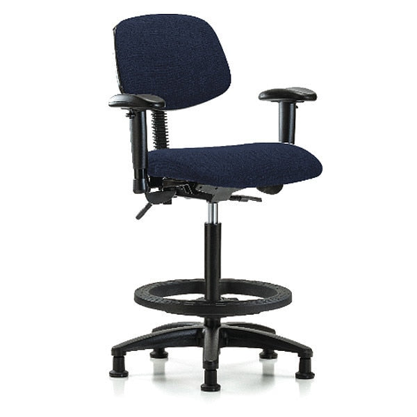 Chair, Fabric, Hi Bench, AA BF Glides, Nav