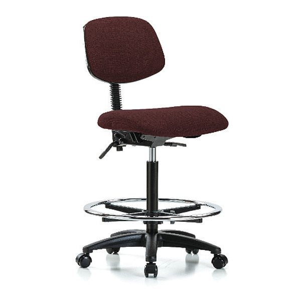 Chair, Fabric, Hi Bench, CF Casters, Bur