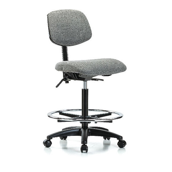 Chair, Fabric, Hi Bench, CF Casters, Gry