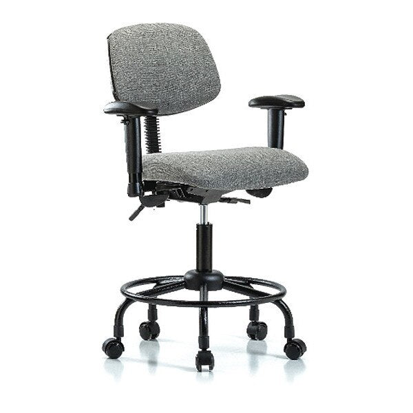 Chair, Fabric, Med Bench, RT AA Casters, Gry