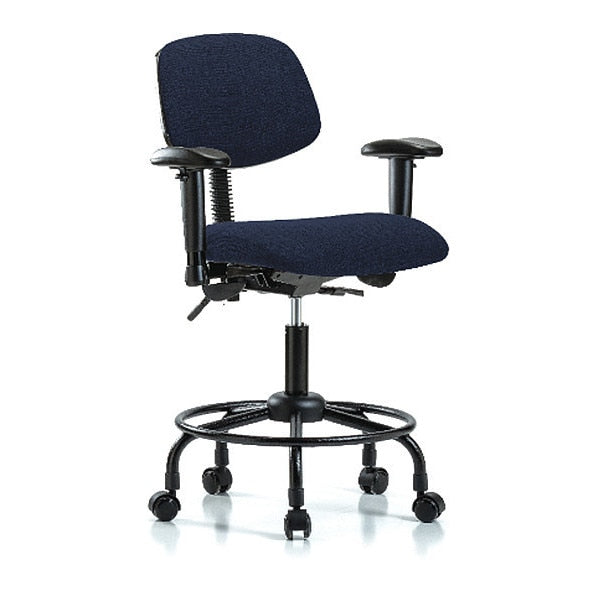 Chair, Fab, Med Bench, RT Tilt AA Cast, Nav, Caster Type: Rolling