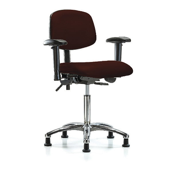 Chair, Vinyl, Med Bench, Chr AA Glides, Burg