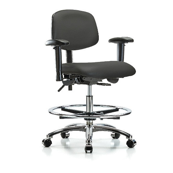 Chair, Vin, Med Bench, Chr AA CF Cast, Gry