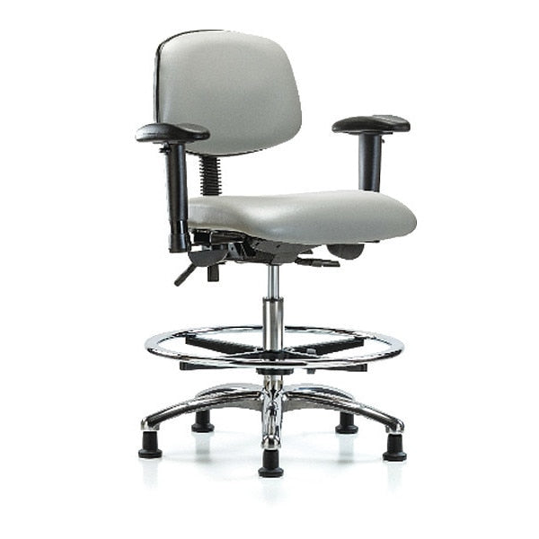 Chair, Vin, Med Bench, Chr AA CF Glides, Dov