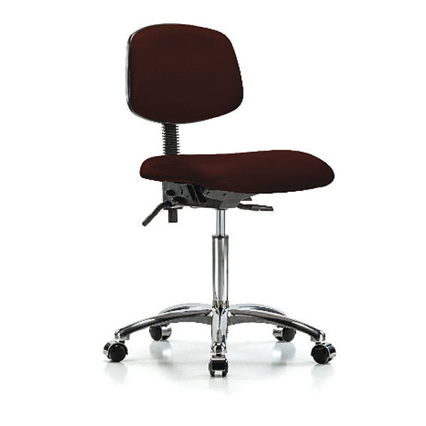 Chair, Vin, Med Bench, Chr Tilt Cast, Burg