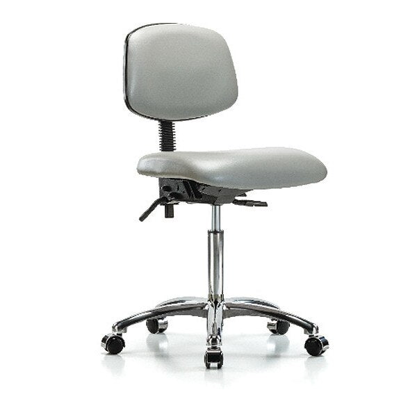 Chair, Vinyl, Med Bench, Chrome Casters, Dov