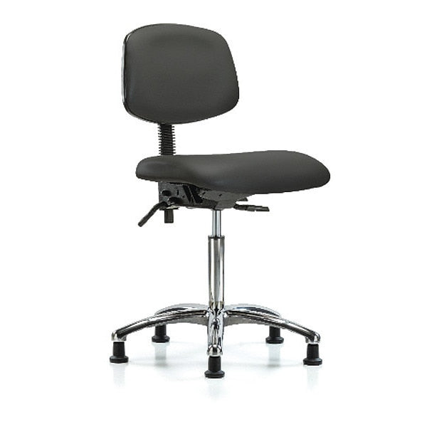 Chair, Vin, Med Bench, Chr Tilt Glides, Gry