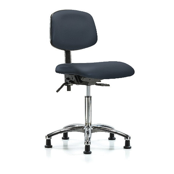 Chair, Vinyl, Med Bench, Chrome Glides, Nav