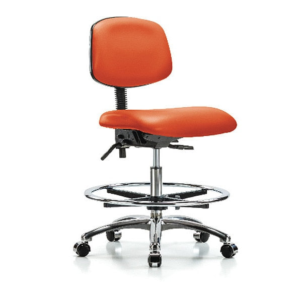 Chair, Vin, Med Bench, Chr CF Cast, Orange