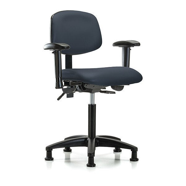 Chair, Vinyl, Med Bench, Tilt AA Glides, Nav